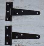 4" - 100mm Light Duty Black Tee Hinges for Sheds, Avery, Kennel, Rabbit Hutches (121A-4")